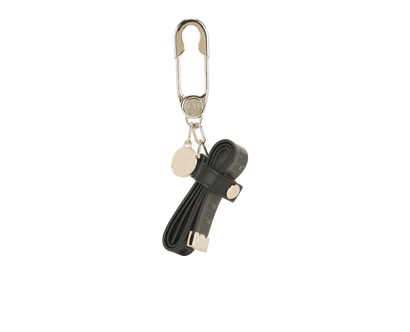 Christian Dior Tape Measure Keychain, &pound;250, Accessories, Black, Brass/Leather, Front view